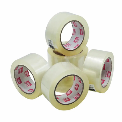 কার্টন সিলিং ব্যবহারের জন্য 45mic 48mm 100y BOPP আঠালো প্যাকিং টেপ পরিষ্কার করুন